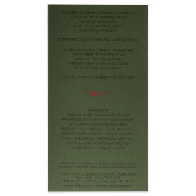 Hugo by Hugo Boss for Men - 2.5 oz EDT Spray